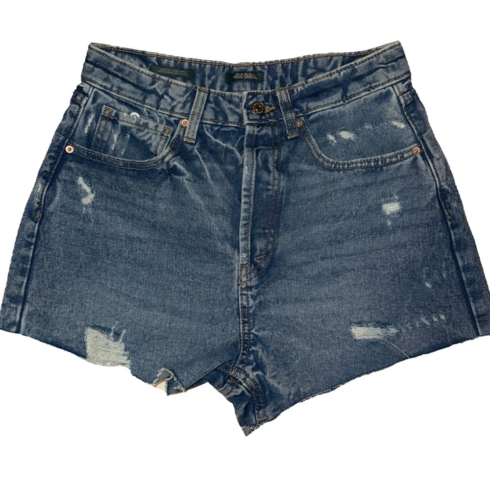 Wild Fable Blue Jean Shorts Distressed High-Waisted